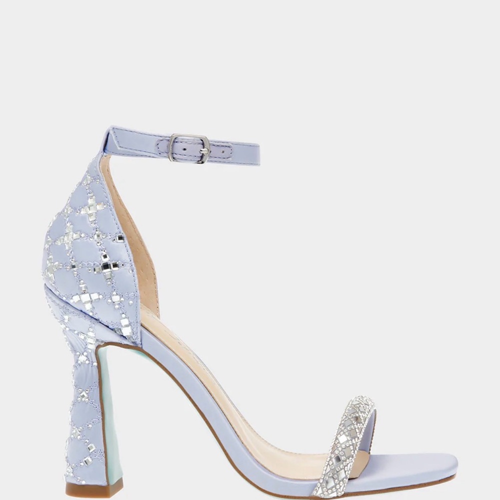 Betsey Johnson Light Purple Heels with Sparkling Accents, Size 11